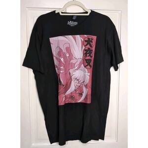 Inuyasha Anime Black Shirt Japanese Men's L(1069)